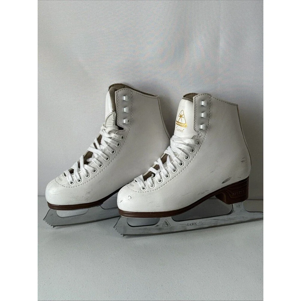 Jackson Excel Figure Ice Skates Mark II 1291 White Kids Size 3.5C - Picture 10 of 16
